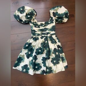 Abercrombie and fitch womens dress xxsp extra small petite floral puff sleeve